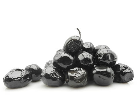 Olives noires entières avec noyau